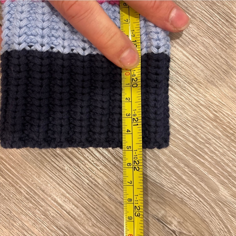 John + Jenn Blue and Black Cotton Cable Knit Cardigan XS - Picture 8 of 10